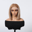 Corinne C- DWY Human Hair Pre Plucked Bob Hair 13*6 Natural Textured Hair Invisible HD Lace Frontal Synthetic Wig