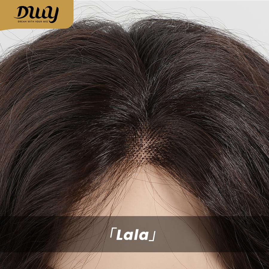Lala NEW! DWY Pre cut U part Diamond Lace Short length Natural Black Water Wave Hair Glueless Synthetic Wigs for Women 14 Inches