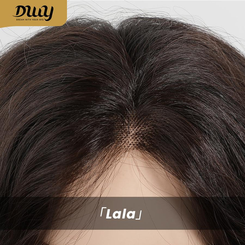 Lala NEW! DWY Pre cut U part Diamond Lace Short length Natural Black Water Wave Hair Glueless Synthetic Wigs for Women 14 Inches