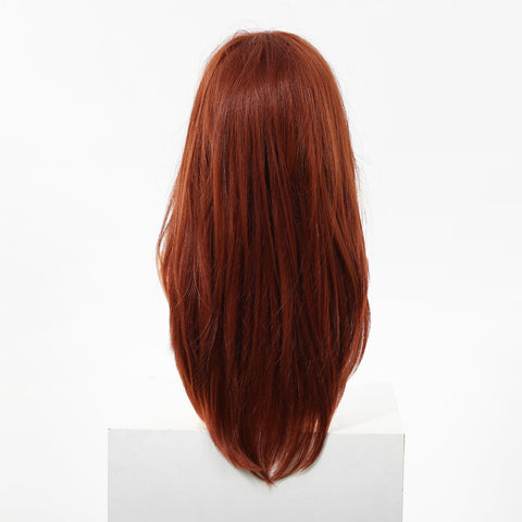 Una - DWY 13×4 Lace Front Free Part Long-Length Layer-cut Copper Glueless Synthetic Wig