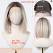 Luna-DWY 13×6 Lace Front Free Part Shoulder Length Bob Glueless Synthetic Wig