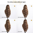 Cara - NEW! DWY Pre-cut U part Diamond Lace Mid-length Lace Linen Brown Retro Curly Hair Glueless Synthetic Wigs for Women 28 Inch