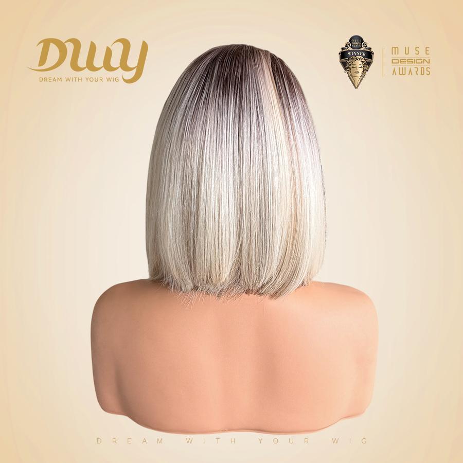 Luna-DWY 13×6 Lace Front Free Part Shoulder Length Bob Glueless Synthetic Wig