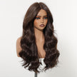 Claire NEW! DWY Pre cut U part Diamond Lace Long length Dark Brown Retro Water Waves Hair Glueless Synthetic Wigs for Women 24 Inches