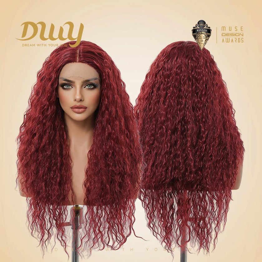 【CLEARANCE SALE】Aislinn- DWY T Part Lace Front T Part Long Latin Curly Hair Glueless Synthetic Wig