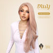 Nora-DWY 13×6 Filter Lace Free Part Curly Baby Pink Highlighted Glueless Synthetic Wig