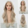 Lumi-DWY Lace Front 13×6 Platinum Blonde Wavy Free Part Synthetic Wig