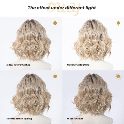 Margaret-DWY Mono Lace Front Free Part Short Curly Classical Synthetic Wig