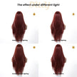 [Festival Limited] Cherry-DWY Mid-length Cherry Cola Red Brown with Bangs Glueless Synthetic Wig for Women 28 Inches