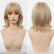 Yara-DWY 12-Inch MiraScalp Short Wavy Pink Blonde Glueless Synthetic Wig
