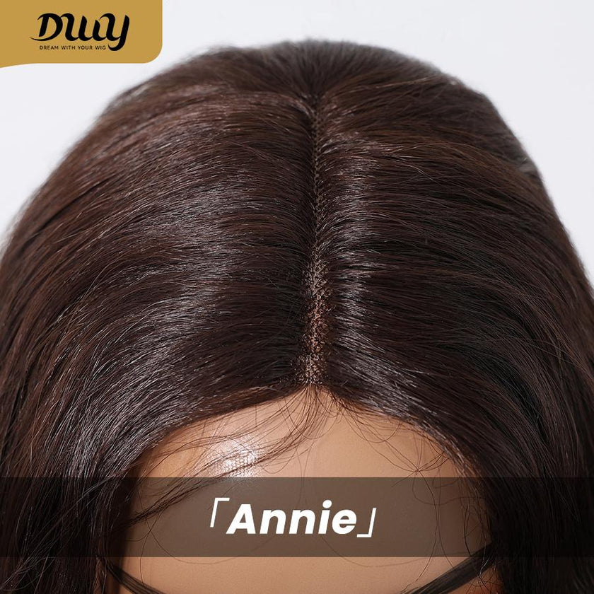 Annie C-DWY Pre-cut T-Part Lace Wig Long Curly Synthetic Wig