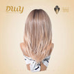 Siena-DWY 13×6 Filter Lace Free Parting Shoulder Length Light Pink Glueless Synthetic Wig