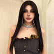Elaine-DWY Lace Front Long Natural Black Middle Part Glueless Synthetic Wig