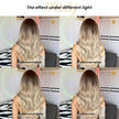 【CLEARANCE SALE】Dako DWY Machine Made Long length Wavy Hairstyle Ash Brown Glueless Synthetic Wig for Women 28 Inches Silky Straight Wig, Glueless Wigs