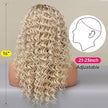 DWY Long Curly Blonde Wig with Lace Front and Heat Resistant Synthetic Hair