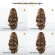 Britti -DWY Long-length Wavy Linen Brown Glueless Synthetic Wig for Women 28 Inches Platinum Blonde Wigs
