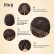 Halzey-DWY Pre cut U part Diamond Lace Icy Bronde Highlights Scandi Hairline BOB Glueless Synthetic Wig 15 Inch