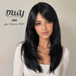 【CLEARANCE SALE】Jeti DWY Machine Made Long length Layer cut Hairstyle Black Glueless Synthetic Wig 20 Inch