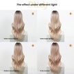 Astraea- DWY 28-Inch MiraScalp Pink Blonde Long Wave Synthetic Wig with Free Parting