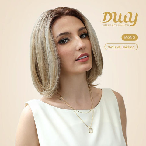 Demi C-DWY Mono Lace Front Free Part  Blonde Short Bob Glueless Synthetic Wig