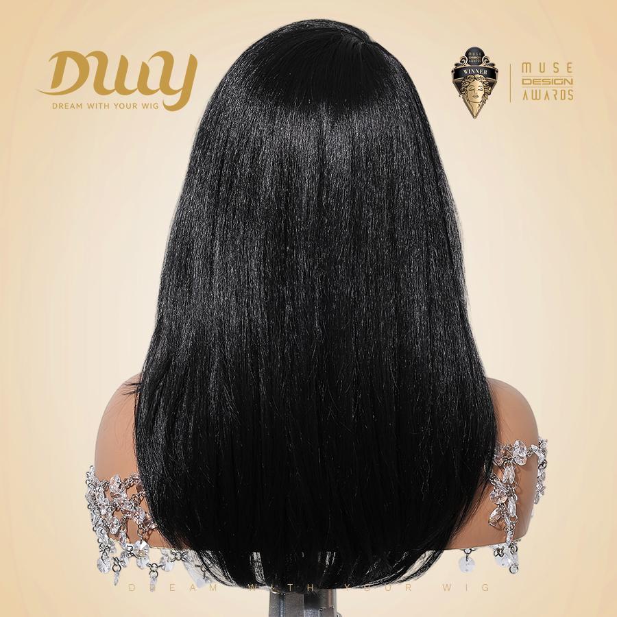 【CLEARANCE SALE】Jeti DWY Machine Made Long length Layer cut Hairstyle Black Glueless Synthetic Wig 20 Inch