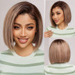 DWY wigs 8 Inch ombre light brown short straight wig DWY-wig003-1